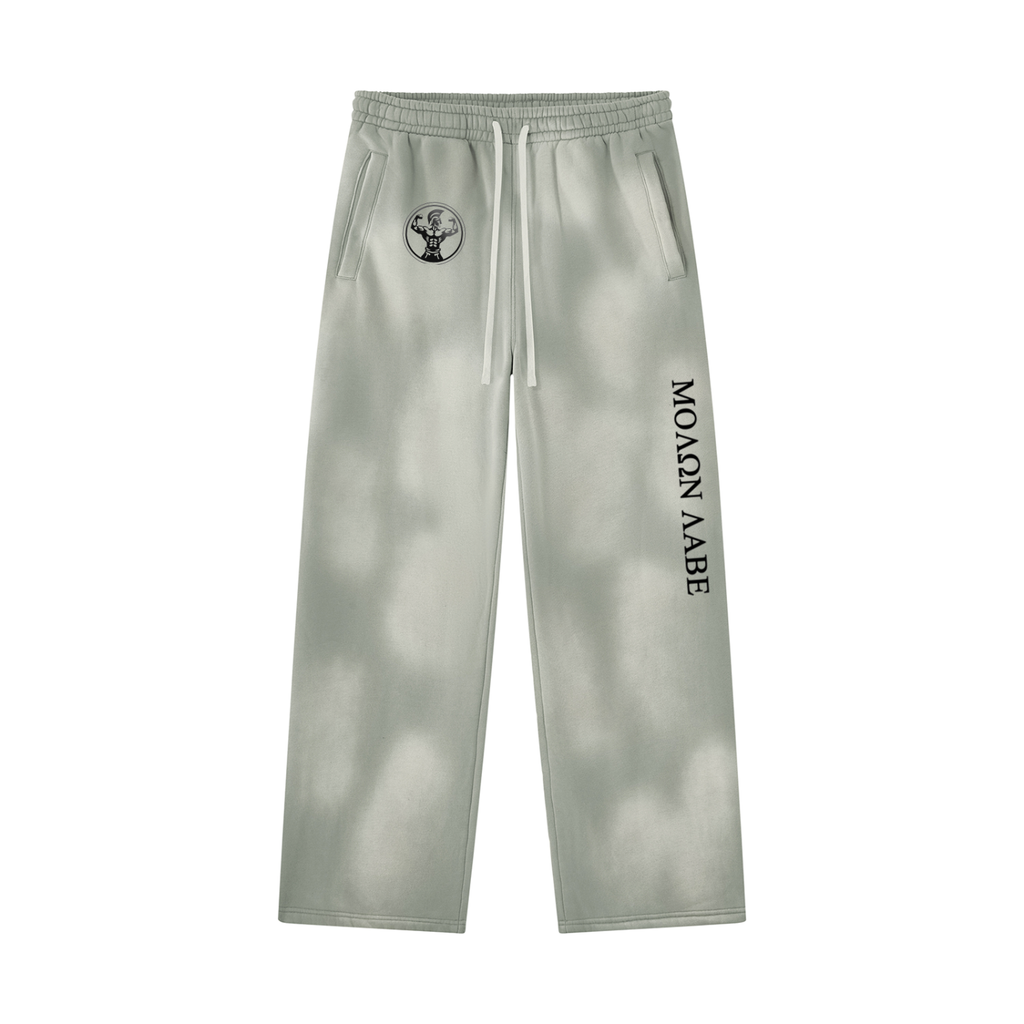 Full Set Spartan Sun-faded Wide Leg Fleece Sweatpants and Hoodie