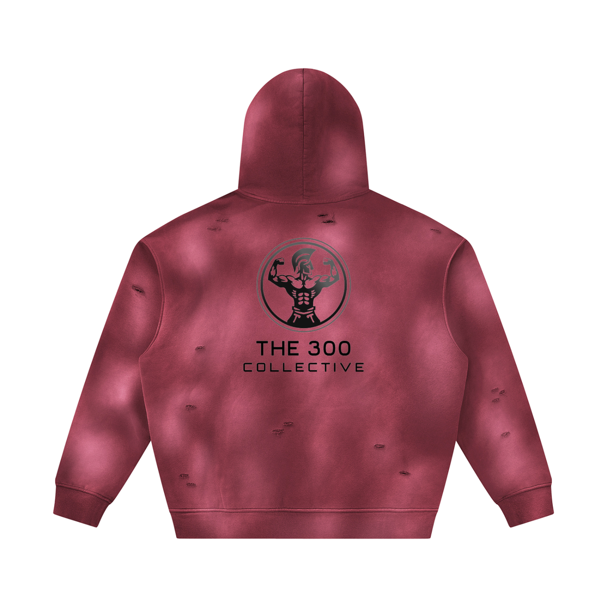 Full Set Spartan Sun-faded Wide Leg Fleece Sweatpants and Hoodie