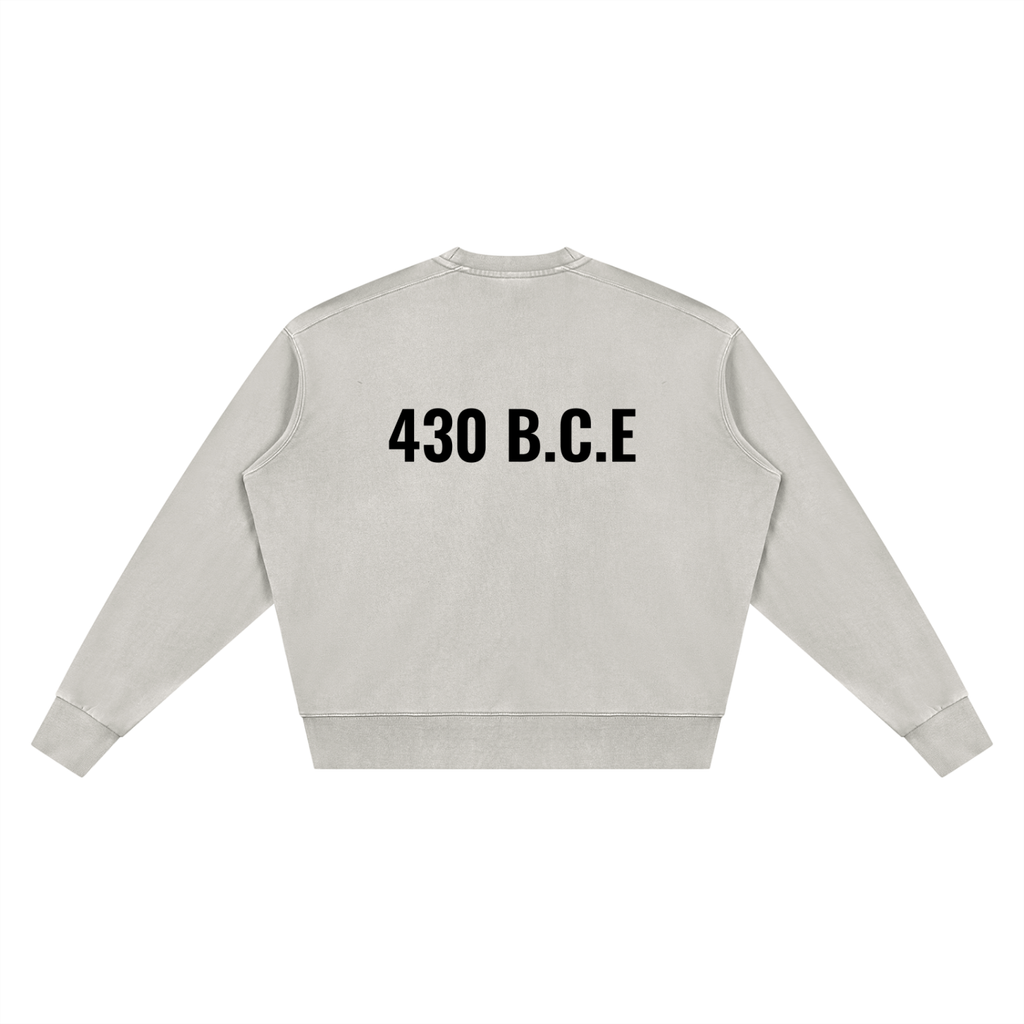 Halloween Themed 430 BCE Vintage Washed Crewneck Sweatshirt
