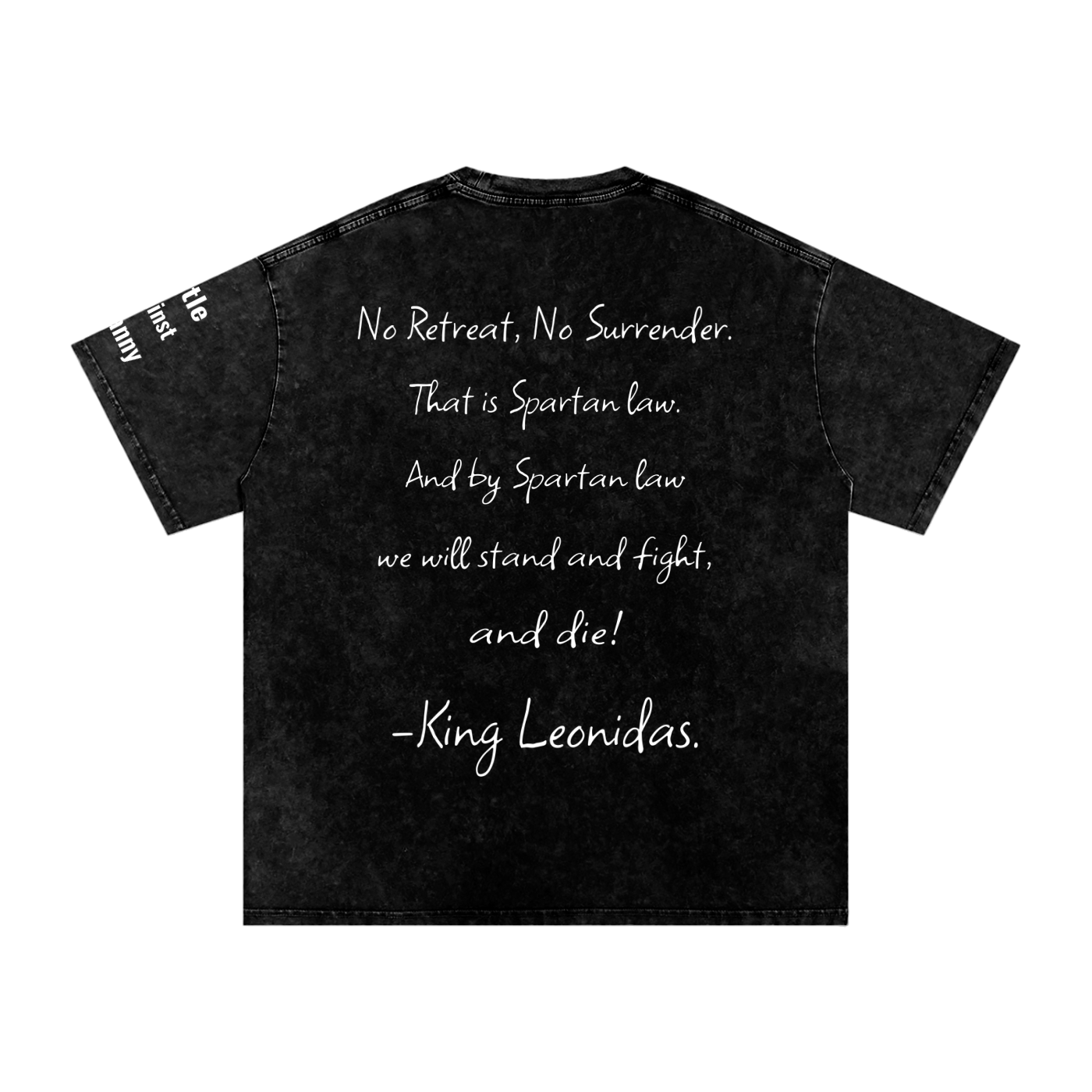 The King Leonidas Snow Washed Oversized Cotton T-Shirt