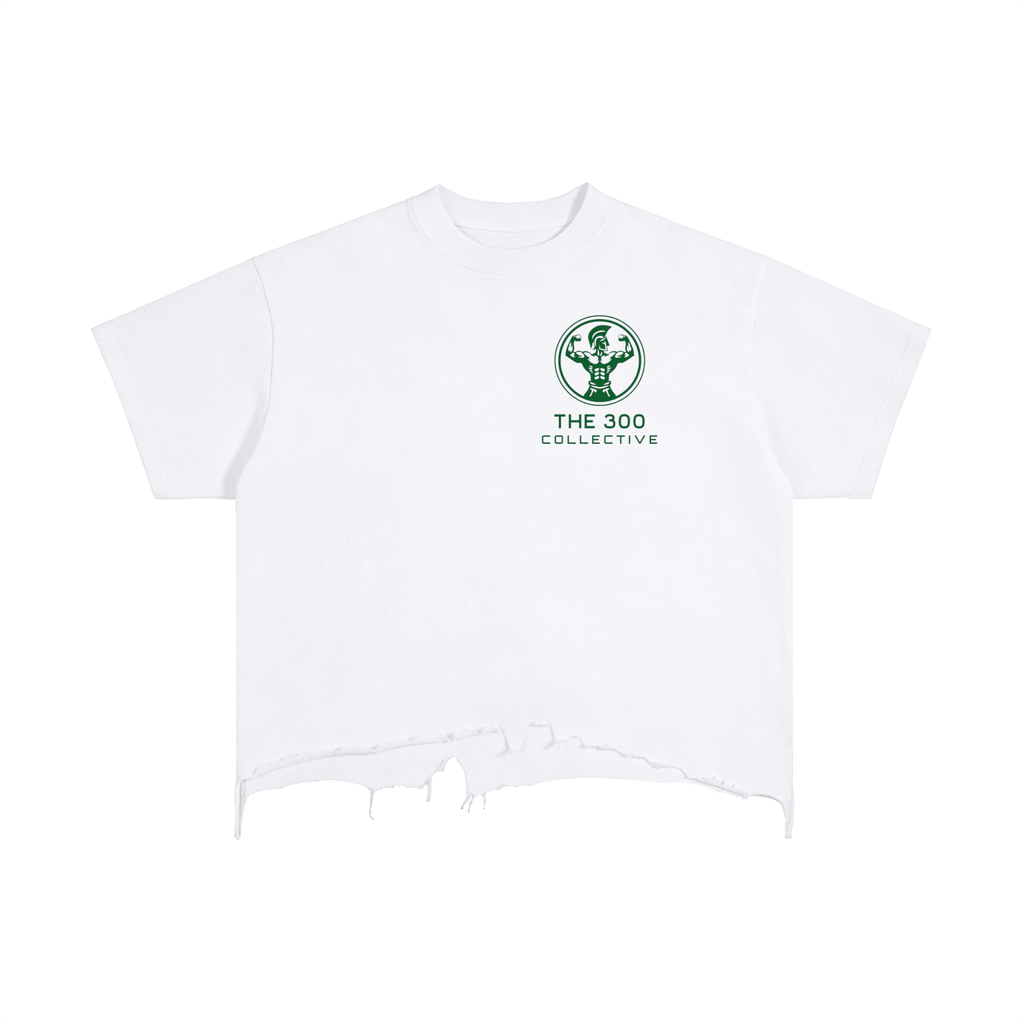 'Mastery over Emotions' Vintage Washed Boxy Distressed Hem T-Shirt