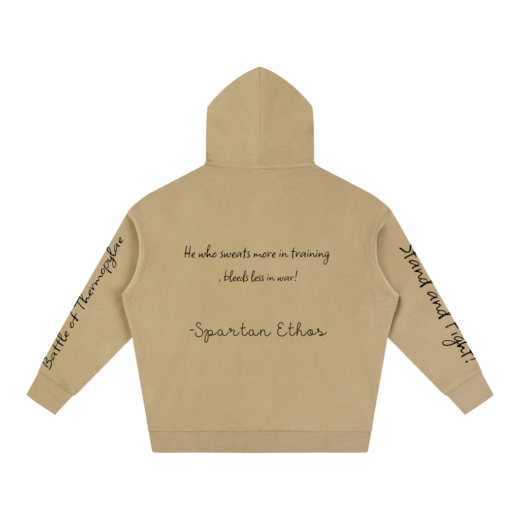 'First Edition' Logo Designed Battle of Thermopylae Fleeced Hoodie