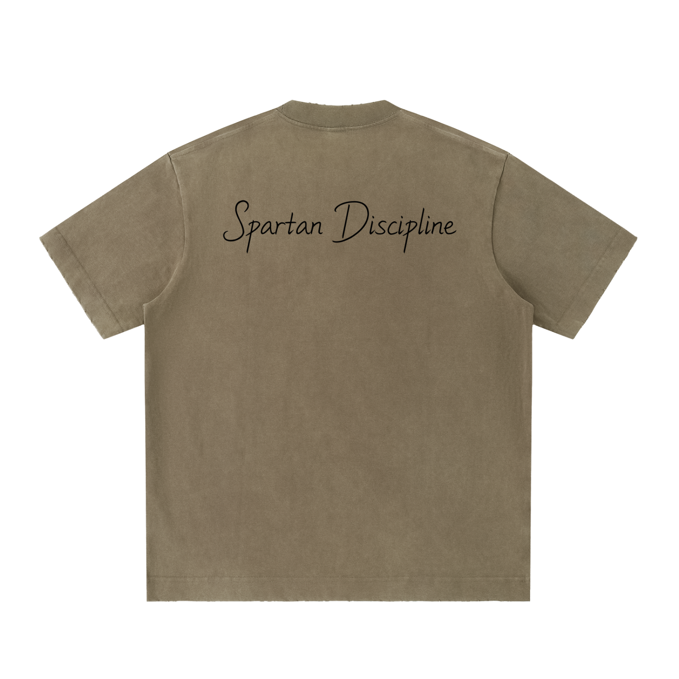 Spartan Discipline Heavyweight Vintage Washed Frayed T-Shirt
