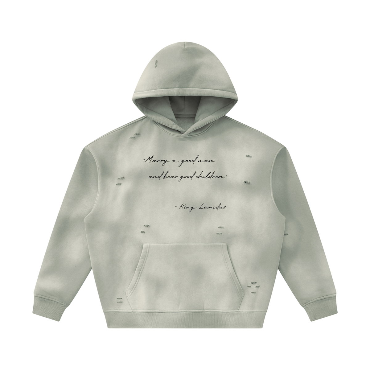 Full Set Spartan Sun-faded Wide Leg Fleece Sweatpants and Hoodie