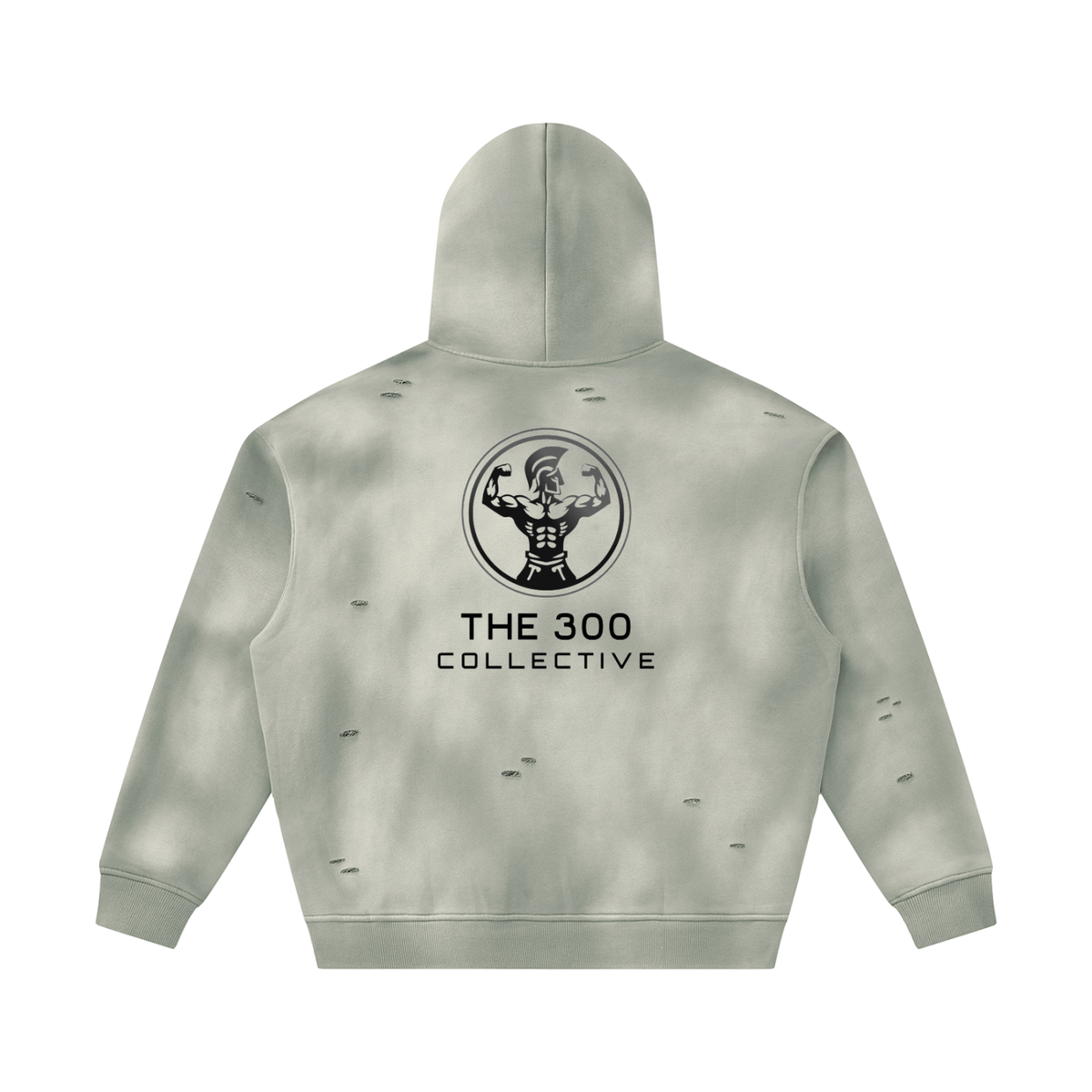 Full Set Spartan Sun-faded Wide Leg Fleece Sweatpants and Hoodie