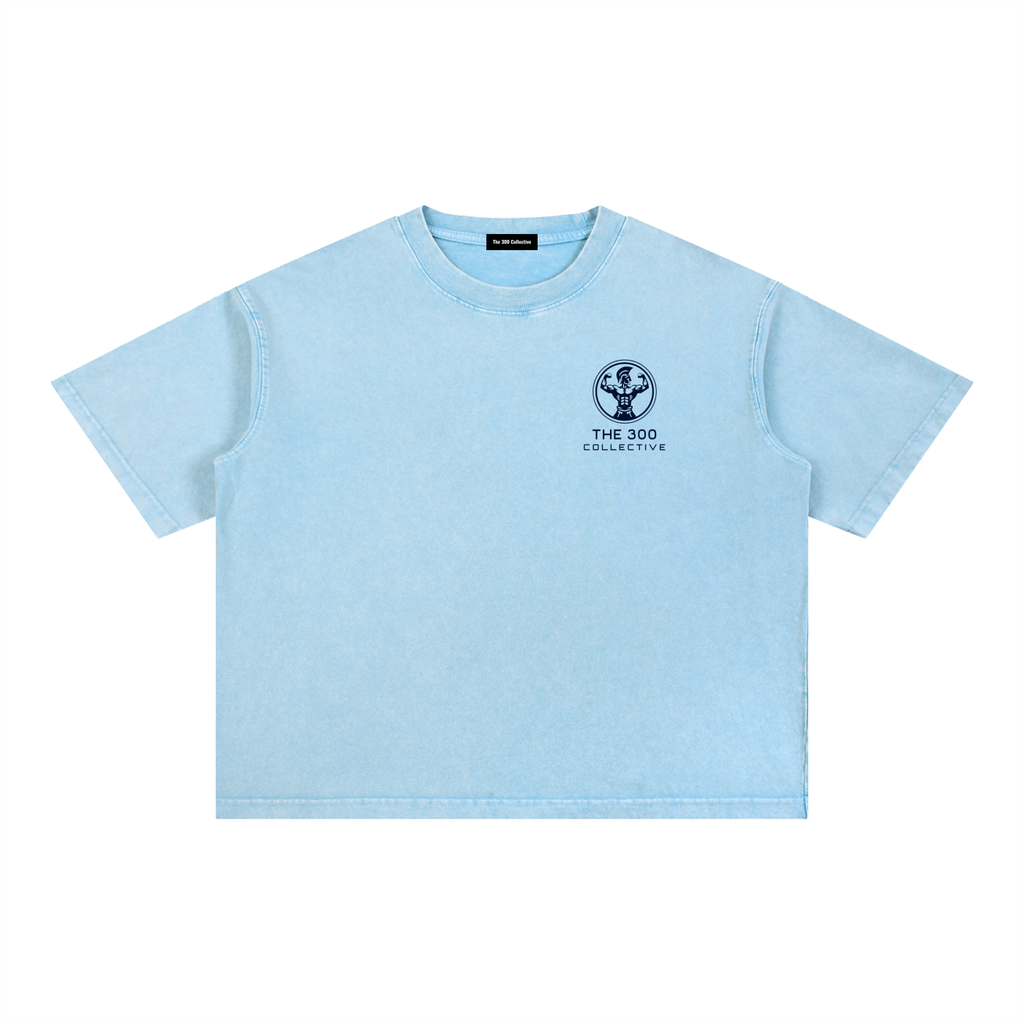 'Return with your shield, or upon it!' Mineral Washed Boxy Cotton T-Shirt